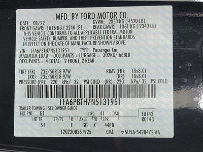 2022 Ford Mustang EcoBoost Premium Fastback