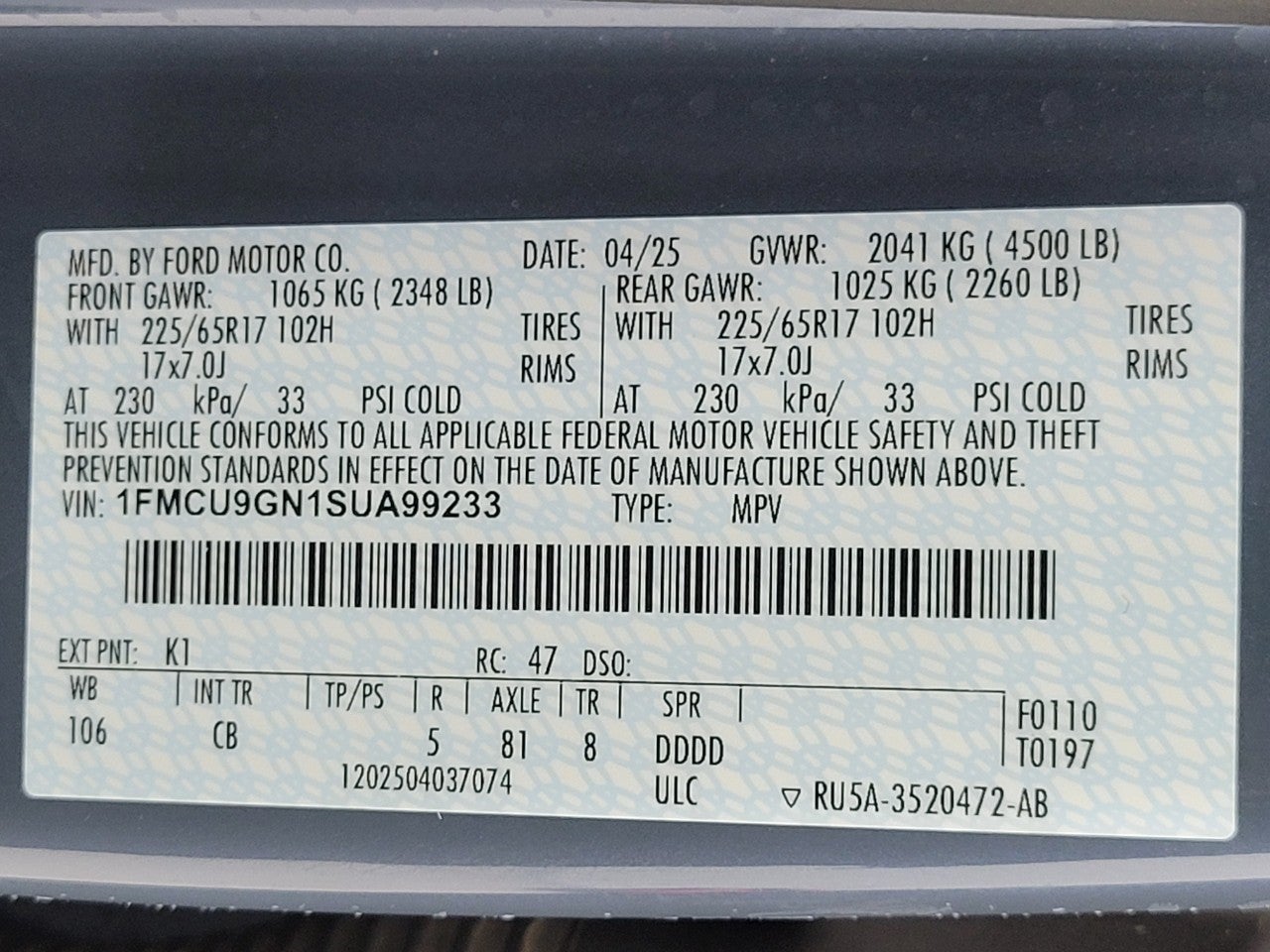 2025 Ford Escape Active AWD