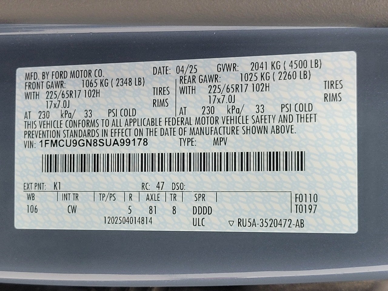 2025 Ford Escape Active AWD