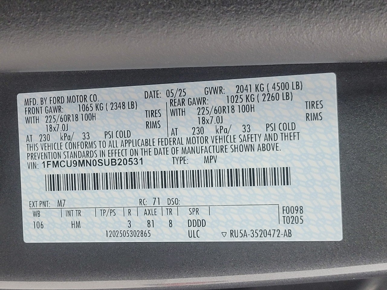 2025 Ford Escape ST-Line AWD