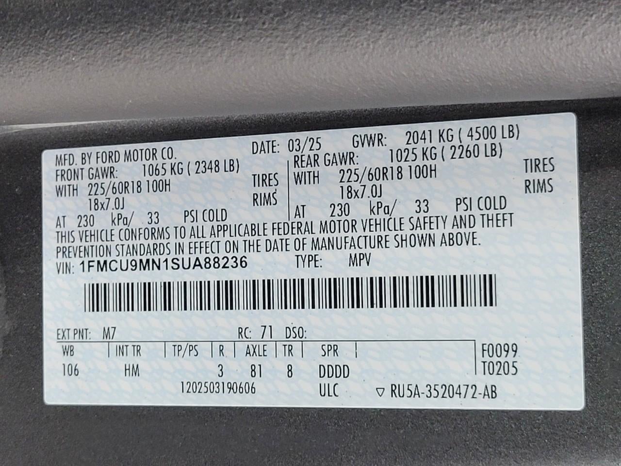 2025 Ford Escape ST-Line AWD