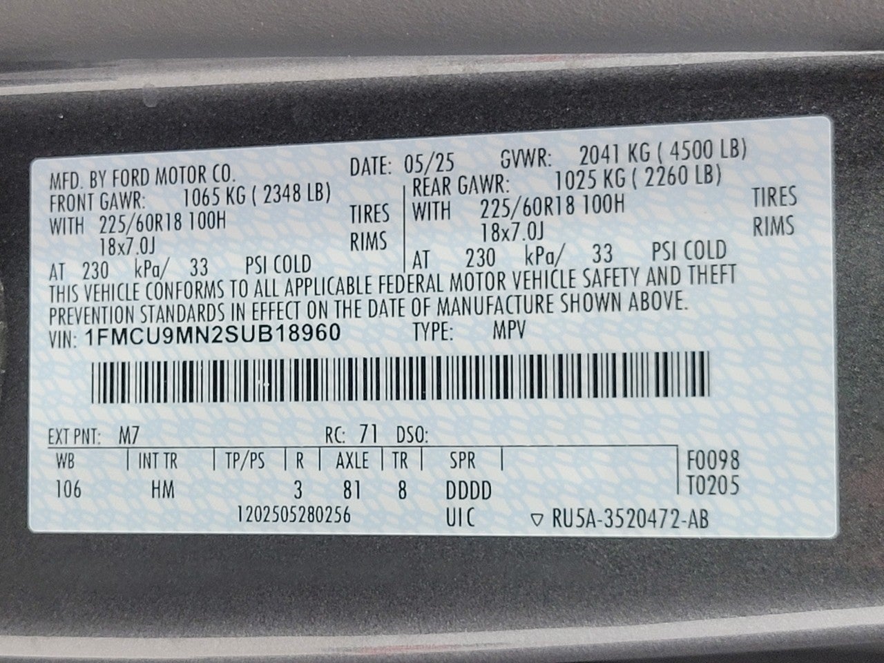 2025 Ford Escape ST-Line AWD