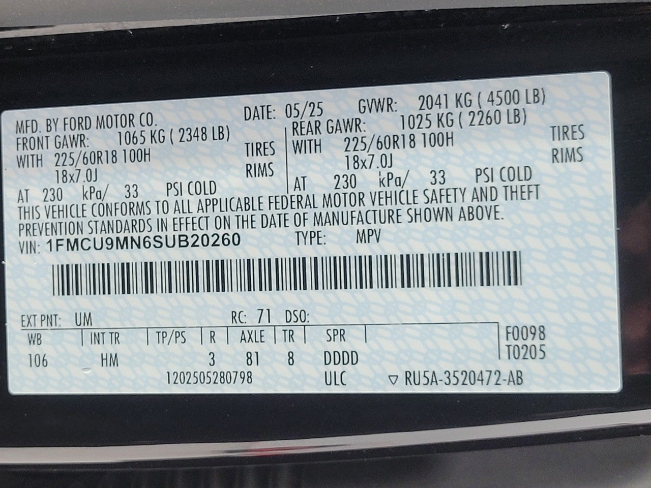 2025 Ford Escape ST-Line AWD