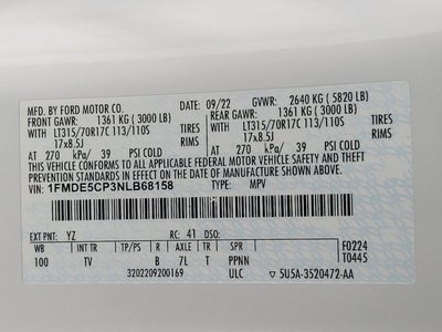 2022 Ford BRONCO SPORT UTILITY