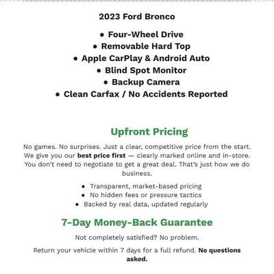 2023 Ford Bronco Badlands 4 Door Advanced 4x4