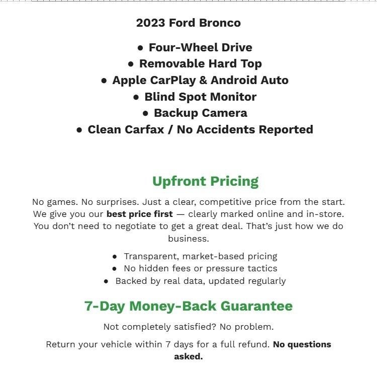 2023 Ford Bronco Badlands 4 Door Advanced 4x4