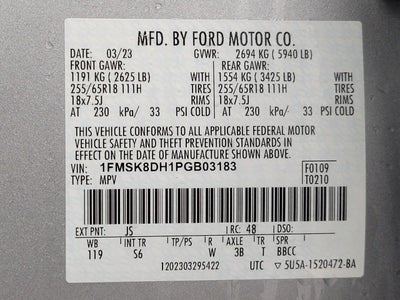 2023 Ford Explorer XLT 4WD