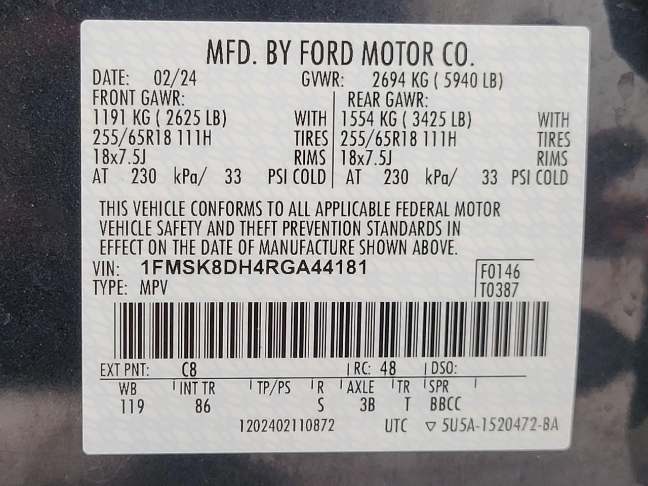 2024 Ford Explorer XLT 4WD
