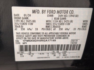 2024 Ford Explorer XLT 4WD