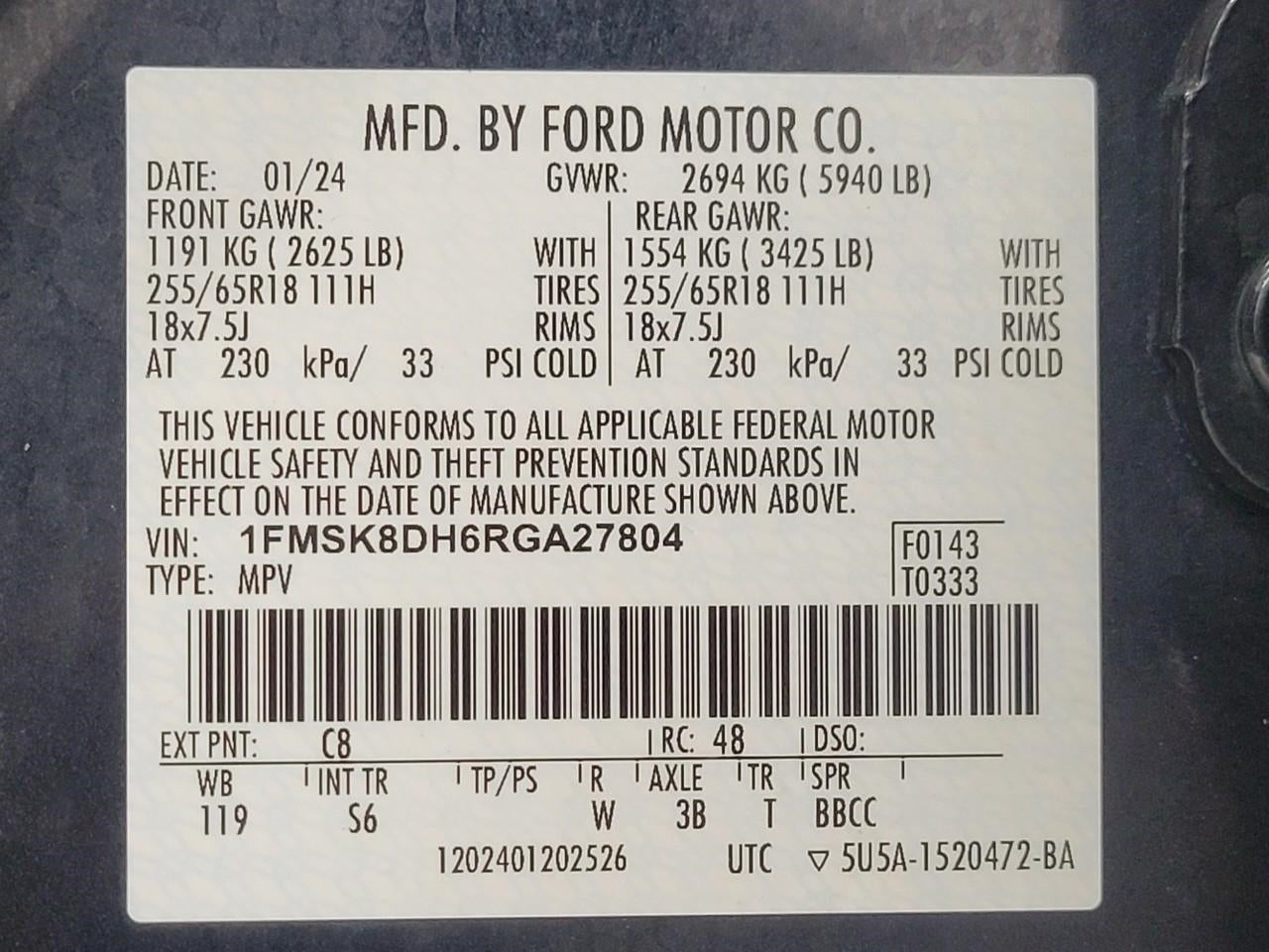 2024 Ford Explorer XLT 4WD