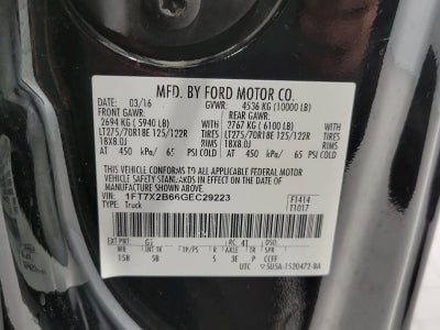 2016 Ford Super Duty F-250 SRW 4WD SuperCab 142 Lariat