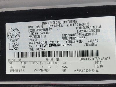 2021 Ford F-150 XLT 4WD SuperCrew 5.5' Box