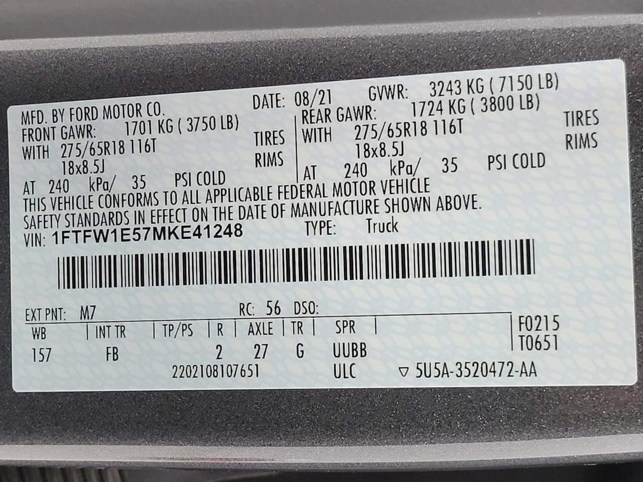 2021 Ford F-150 XLT 4WD SuperCrew 5.5' Box