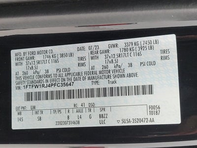 2023 Ford F-150 RAPTOR R 4WD SUPERCREW 5.5' BOX