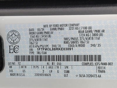 2024 Ford F-150 XLT 4WD SuperCrew 5.5' Box