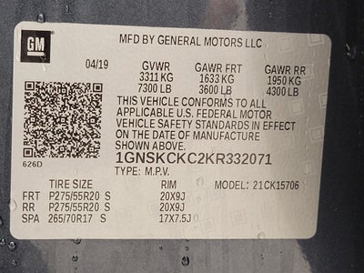 2019 Chevrolet Tahoe 4WD 4dr Premier