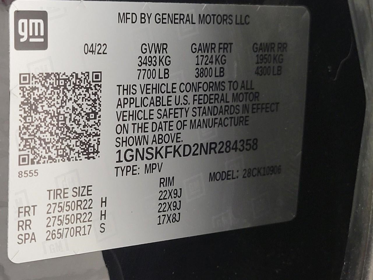 2022 Chevrolet Suburban 4WD 4dr Premier