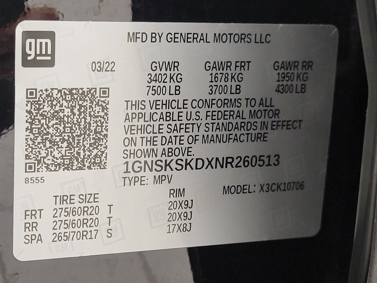 2022 Chevrolet Tahoe 4WD 4dr Premier