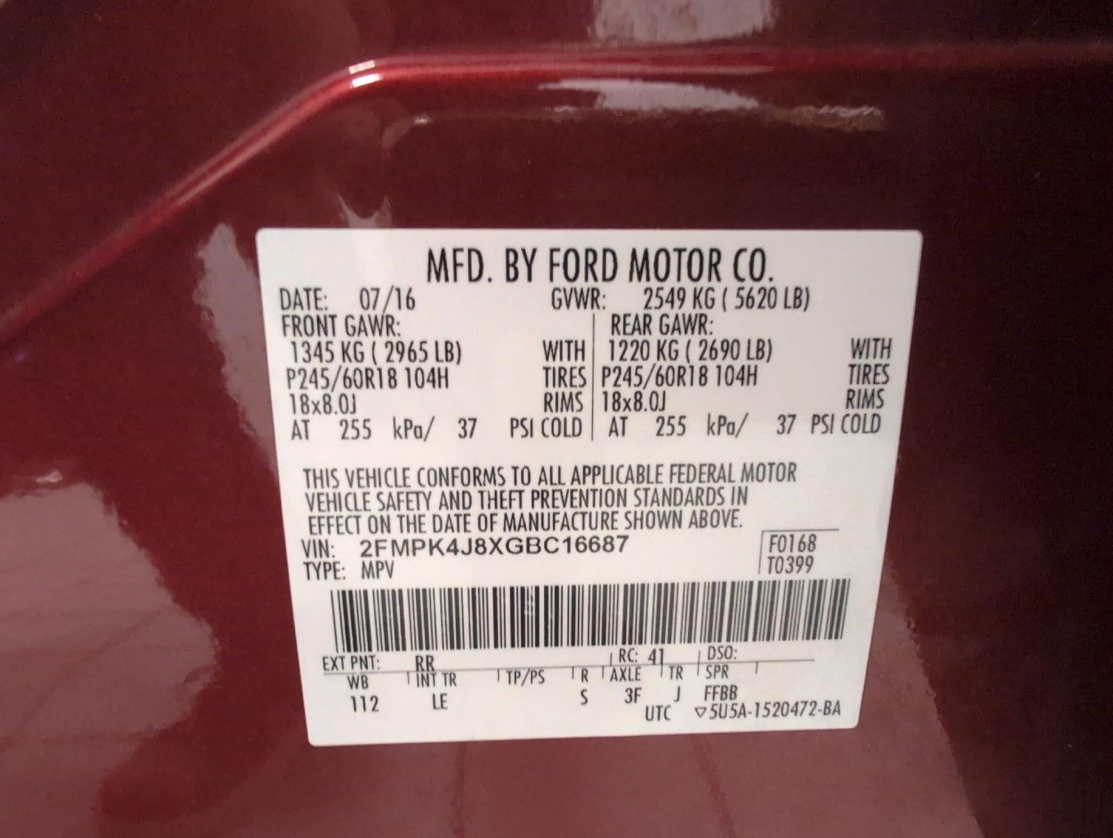 2016 Ford Edge 4dr SEL AWD