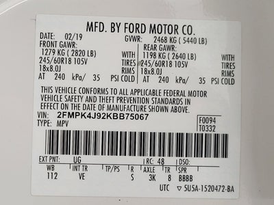 2019 Ford Edge SEL AWD ** COLD WEATHER PACKAGE ** CONVENIENCE PACKAGE **