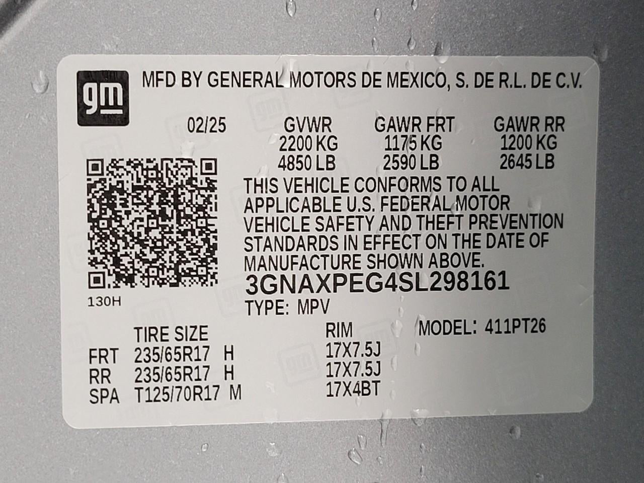 2025 Chevrolet Equinox AWD 4dr LT w/2LT