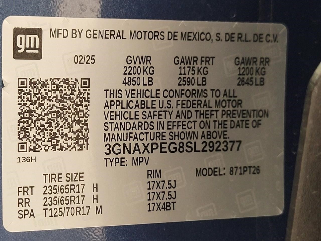 2025 Chevrolet Equinox AWD 4dr LT w/2LT