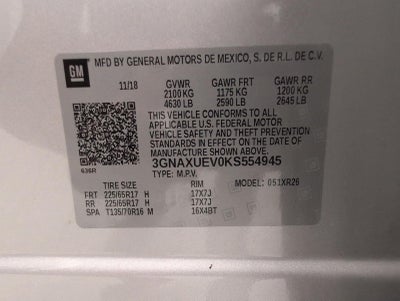 2019 Chevrolet Equinox AWD 4dr LT w/1LT