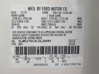 2020 Lincoln Aviator Reserve AWD