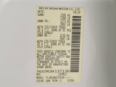 2019 Nissan Murano AWD SL