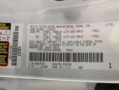 2025 Toyota Tundra 4WD SR5 CrewMax 5.5' Bed
