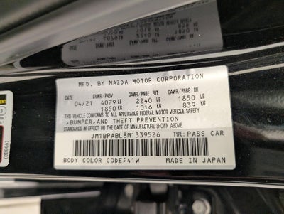 2021 Mazda Mazda3 Sedan Select FWD