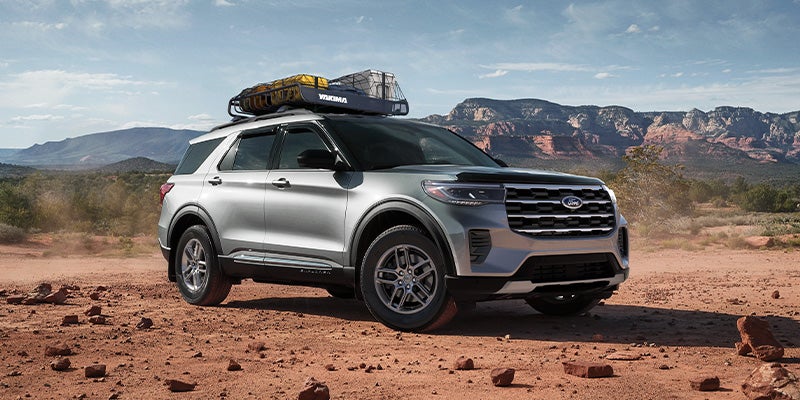 2025 Ford Explorer in the desert